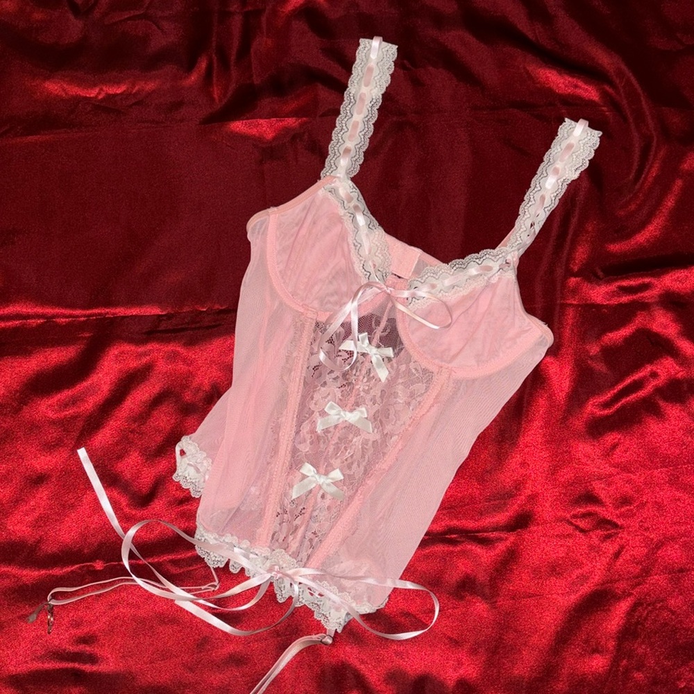 Mesh corset top
